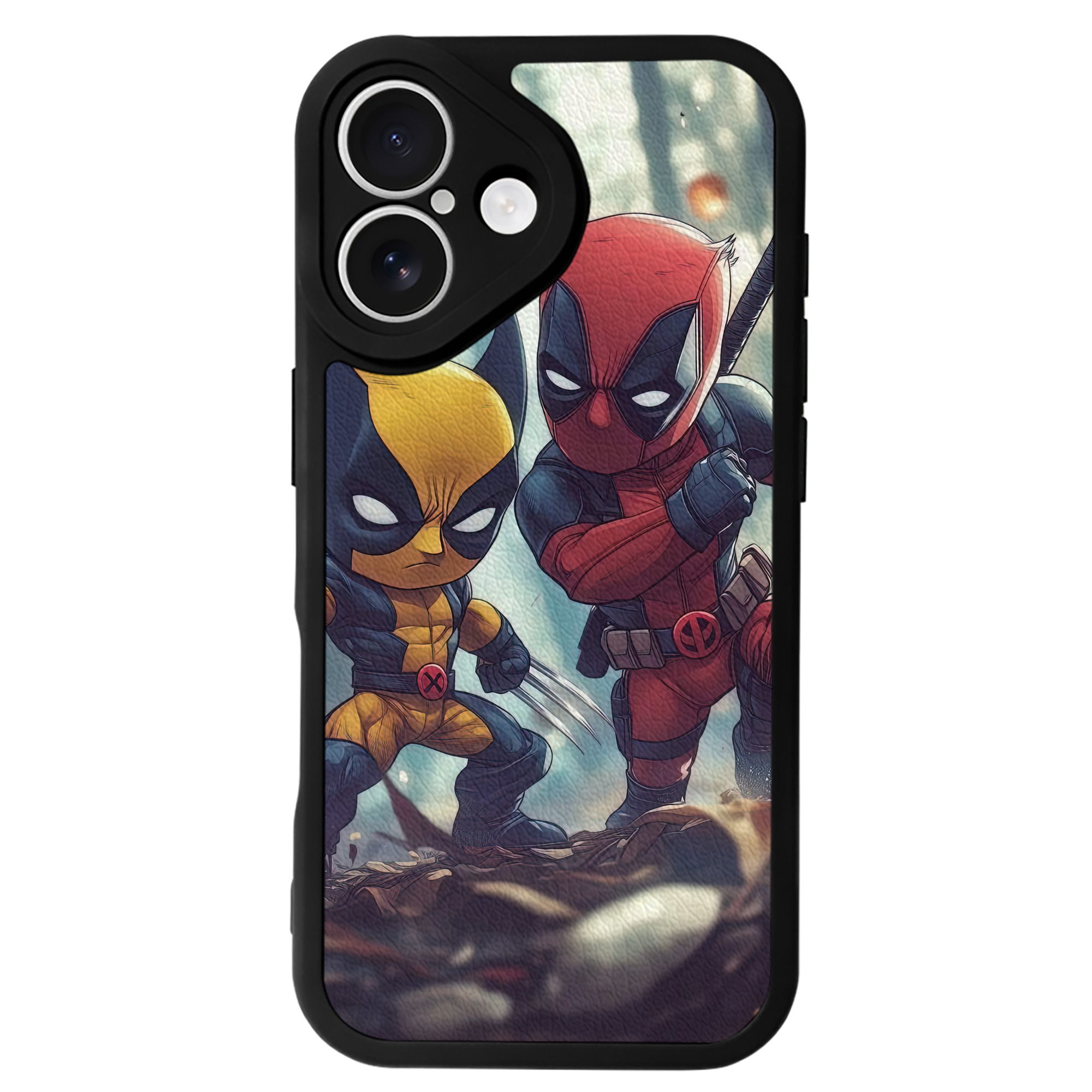 （画像用） Deadpool デッドプール 【iPhone 16シリーズ対応】シリコンスマホケース（レザー調） 材質：シリコン